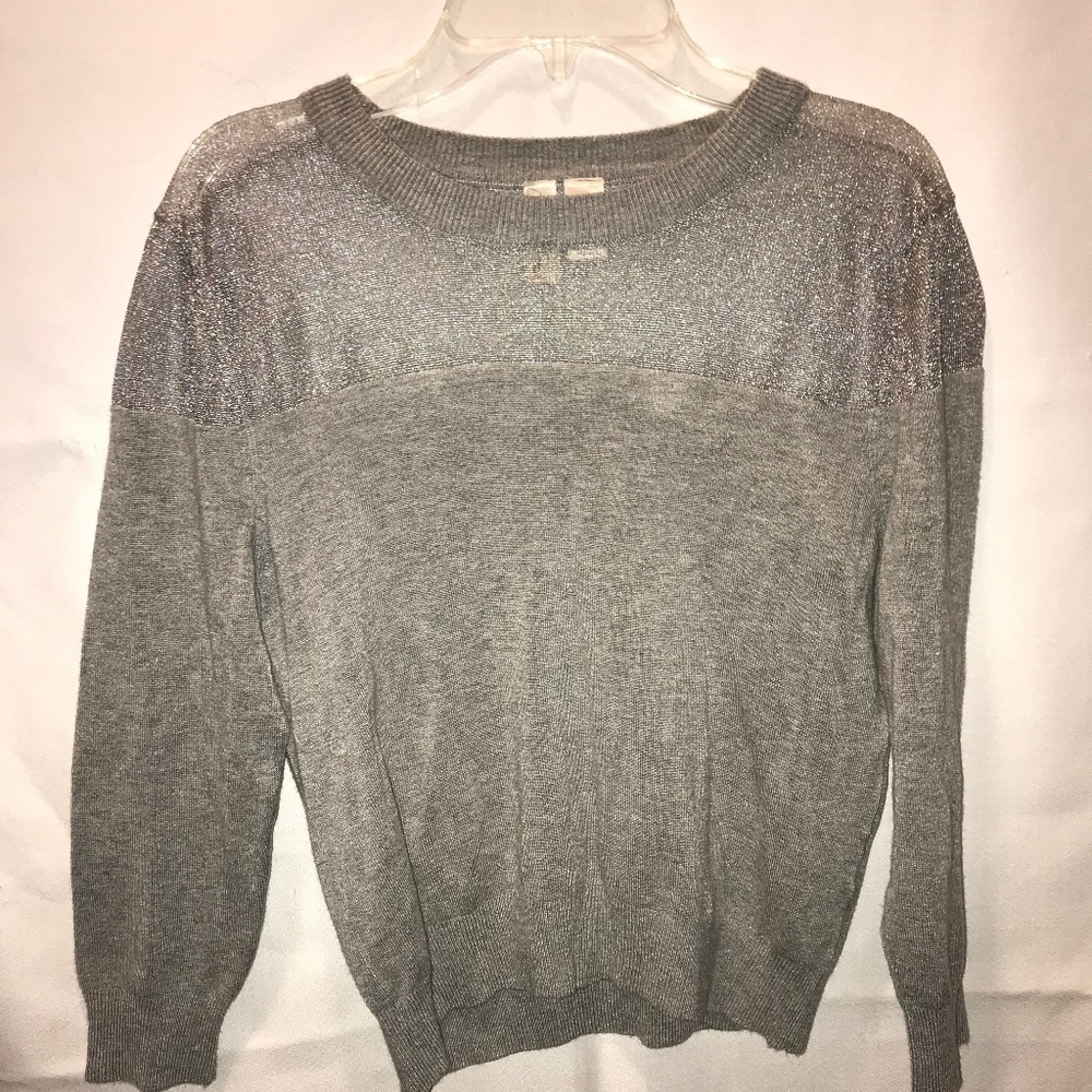 Grey long sleeve with see through caging on top